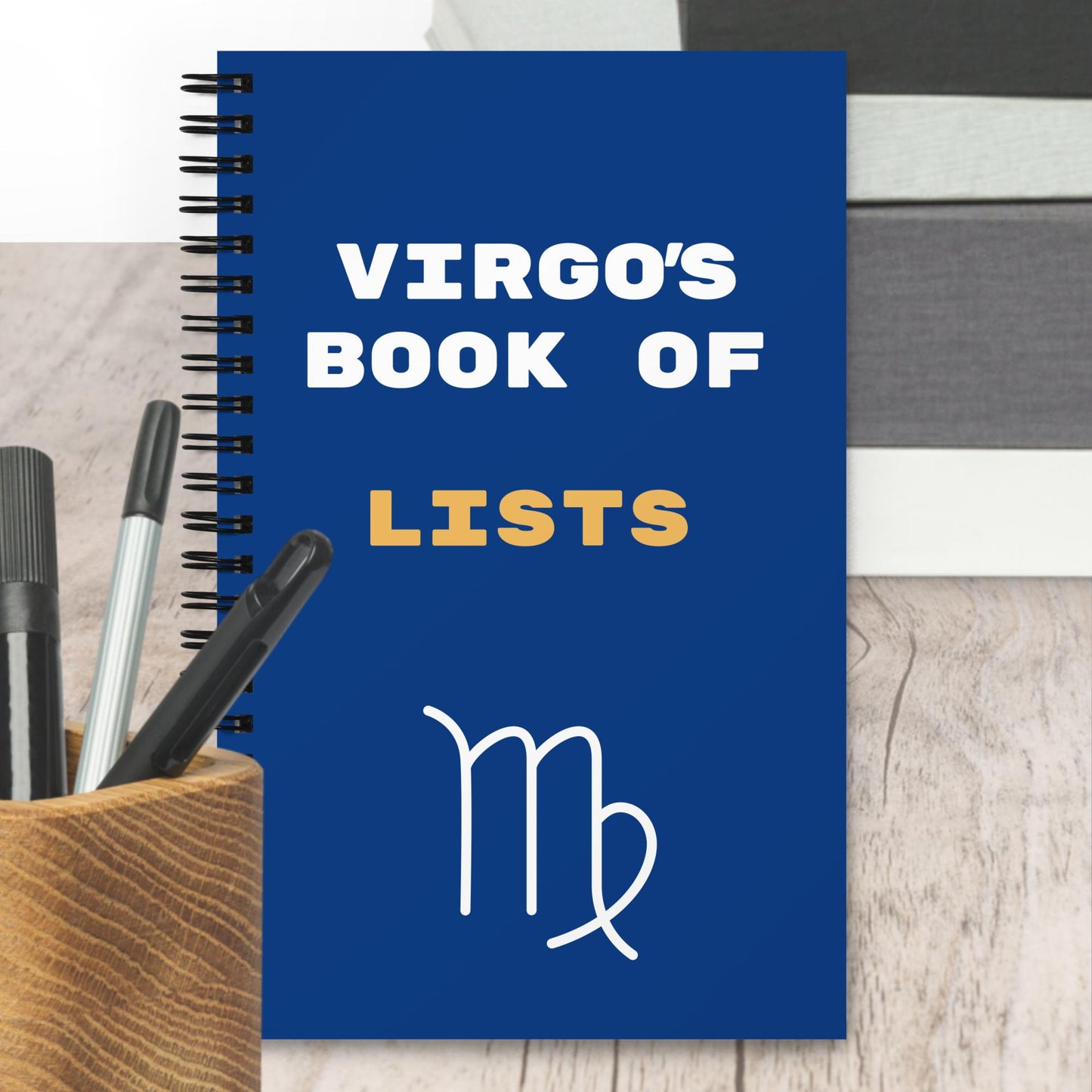 Virgo's Book of Lists Spiral notebook