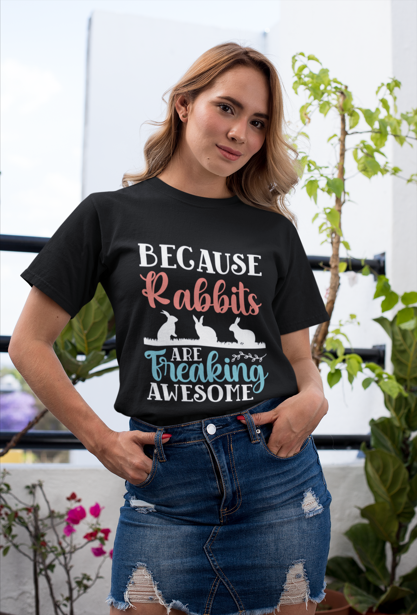 Because Rabbits Are Freaking Awesome Unisex t-shirt