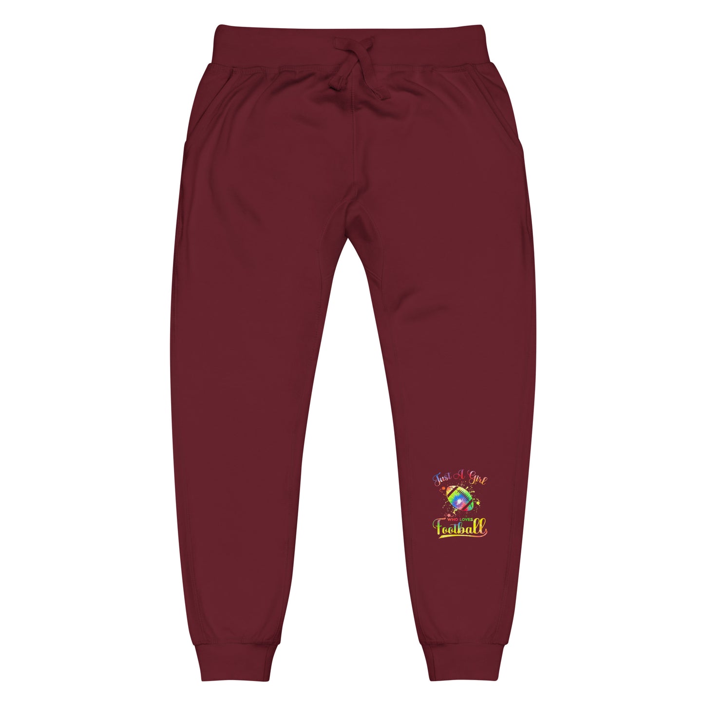 Just A Girl Who Loves Football Unisex fleece sweatpants