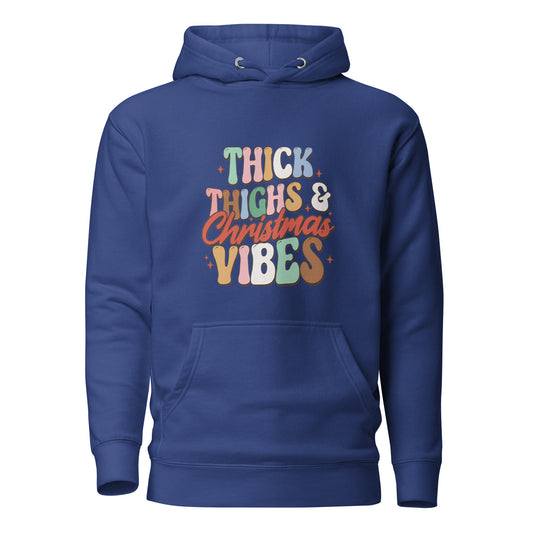 Thick Thighs & Christmas Vibes Unisex Hoodie
