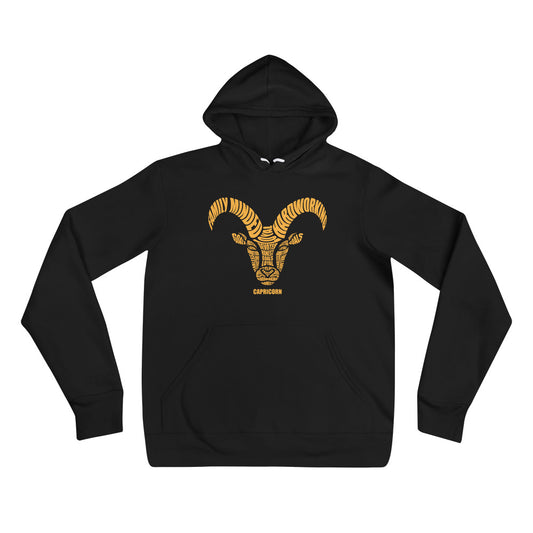 Capricorn Mountain Goat Characteristics Unisex Hoodie - Gold