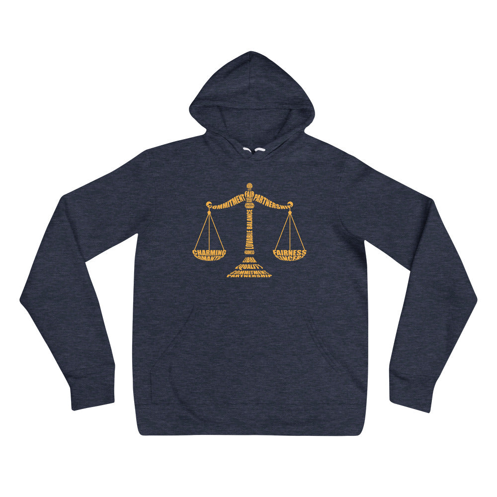 Libra Scales Characteristics Unisex hoodie - Gold