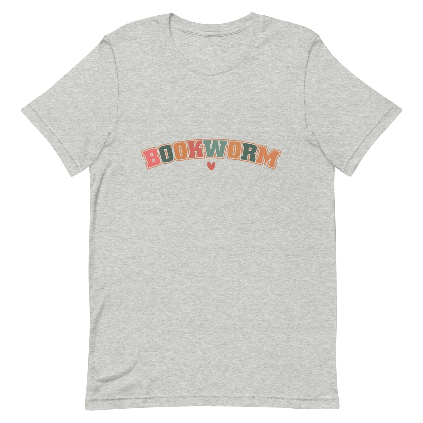 Bookworm Multicolored Letters Adult Unisex t-shirt