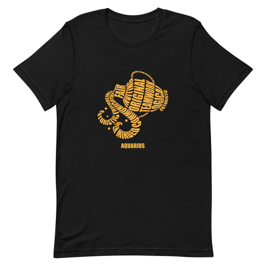 Aquarius Water Bearer Unisex t-shirt - Gold