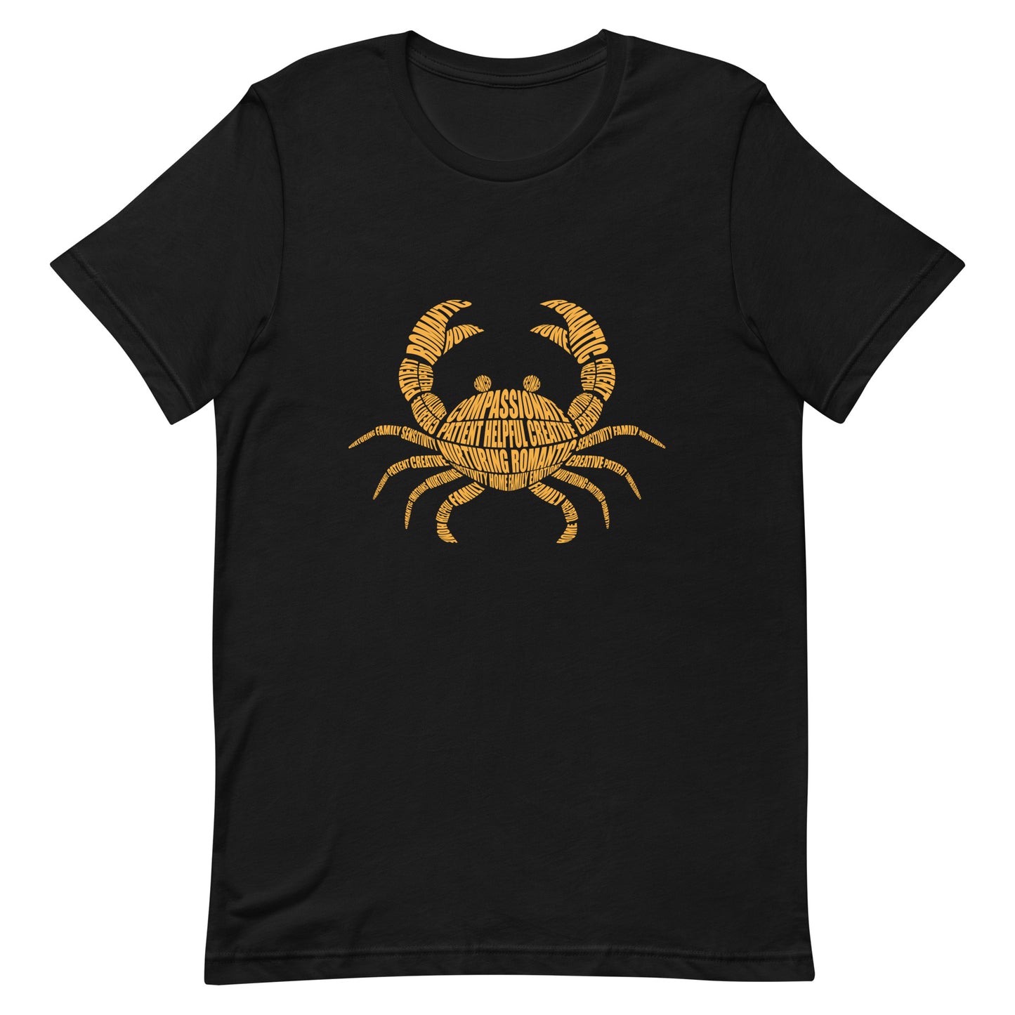 Cancer Crab Characteristics Unisex t-shirt - Gold