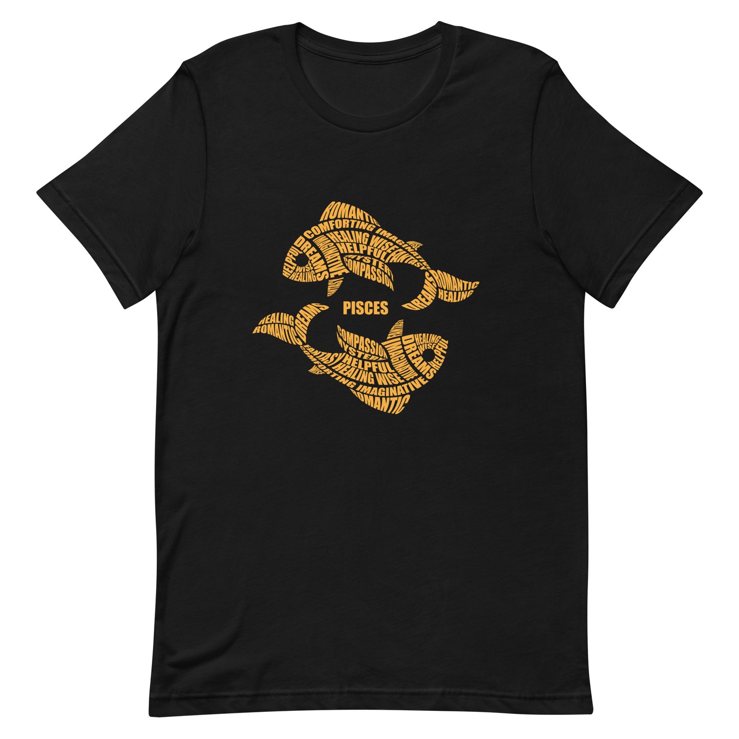 Pisces Fish Characteristics Unisex t-shirt - Gold