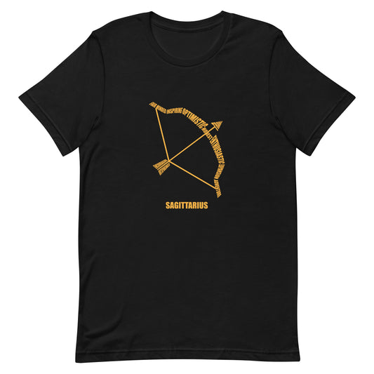 Sagittarius Archery Characteristics Unisex t-shirt - Gold