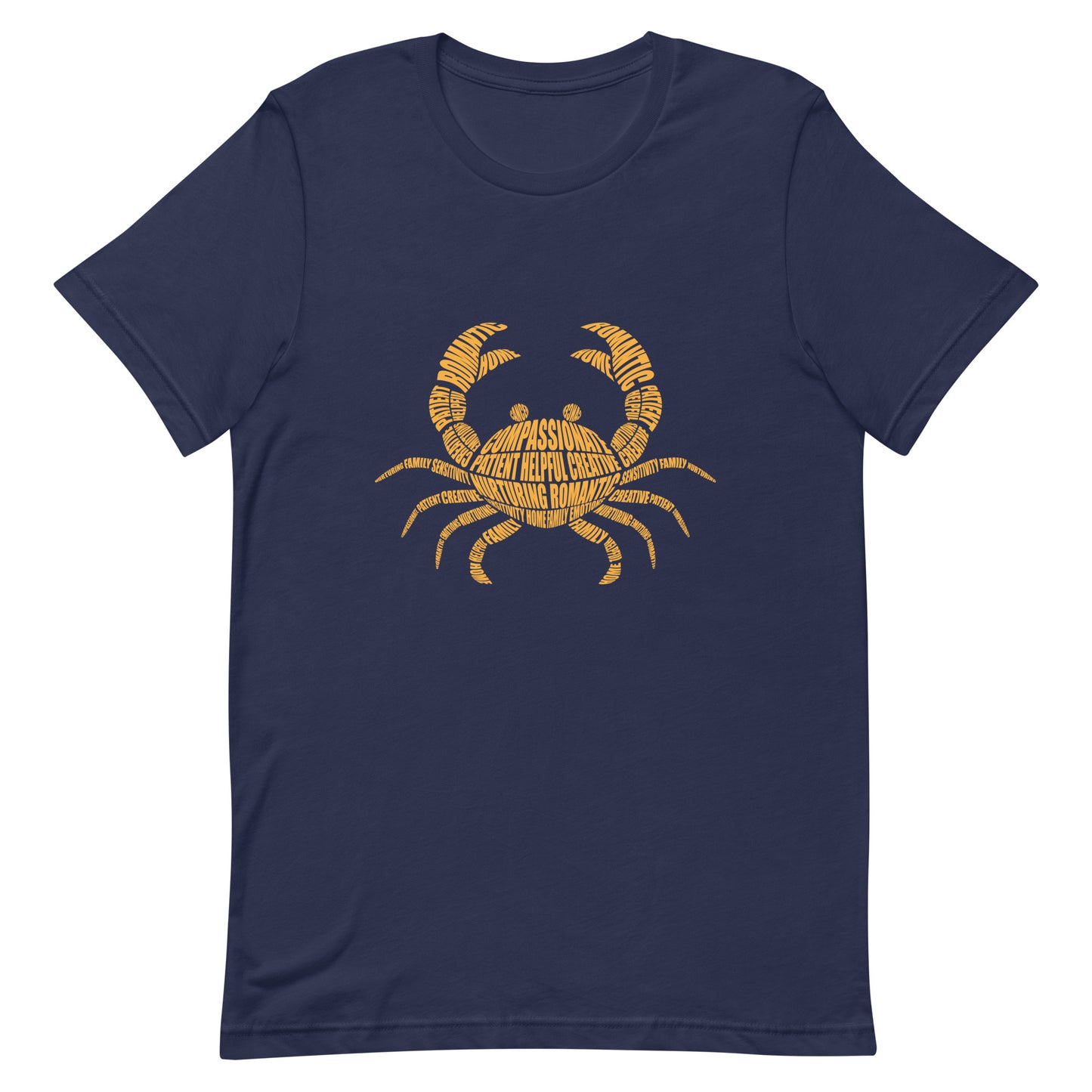Cancer Crab Characteristics Unisex t-shirt - Gold