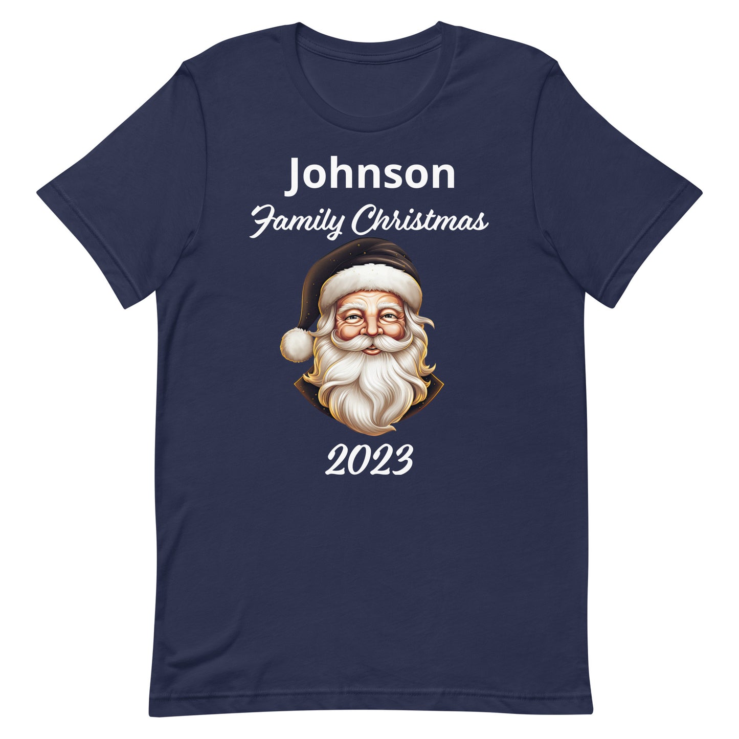 Personalized Santa Family Christmas Adult Unisex t-shirt