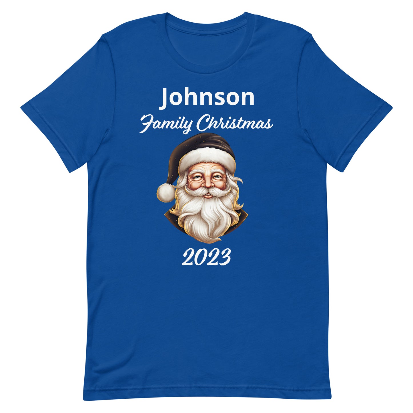Personalized Santa Family Christmas Adult Unisex t-shirt