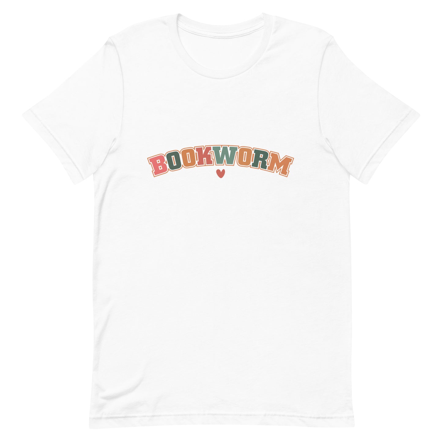 Bookworm Multicolored Letters Adult Unisex t-shirt