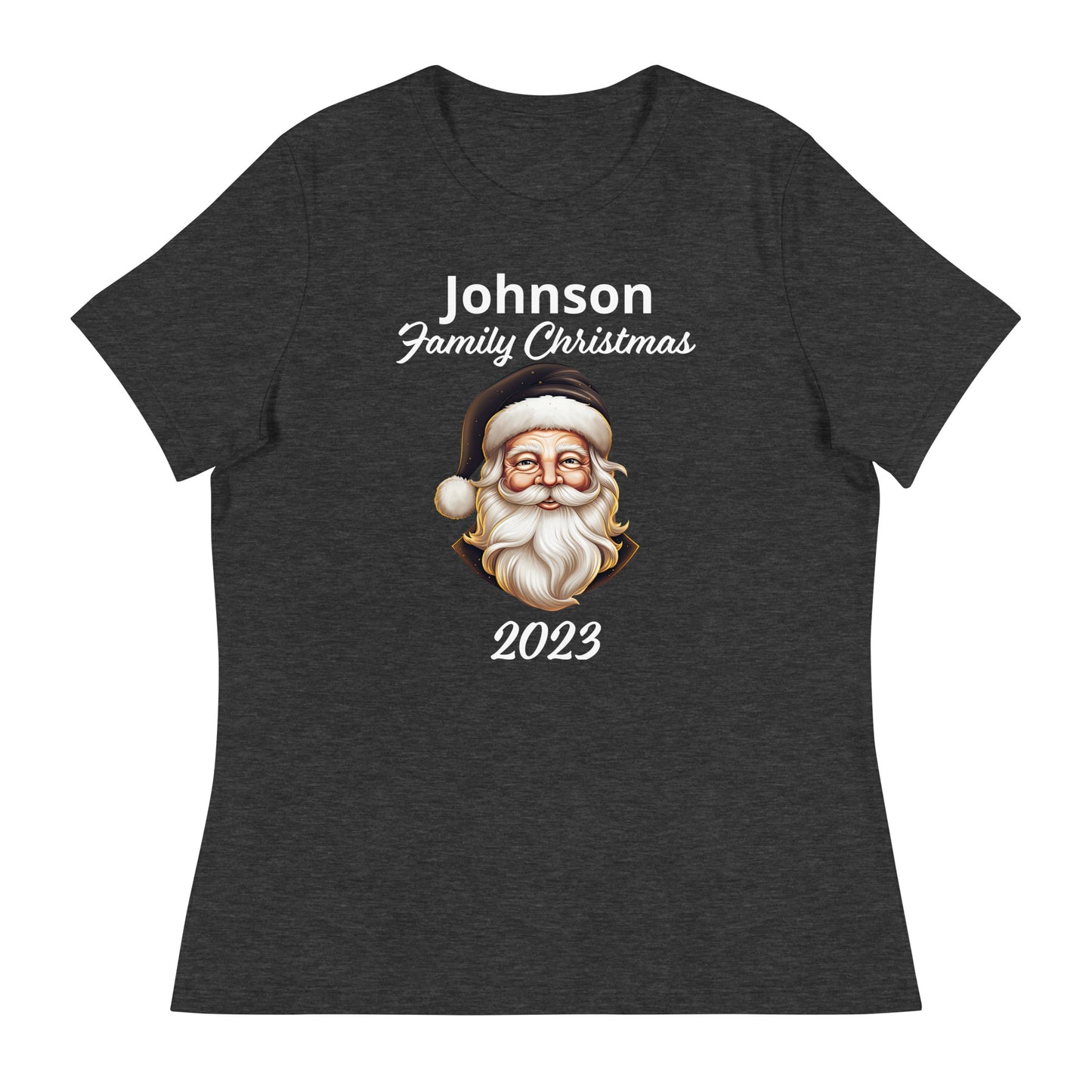 Personalized Santa Family Christmas Women's Relaxed T-Shirt