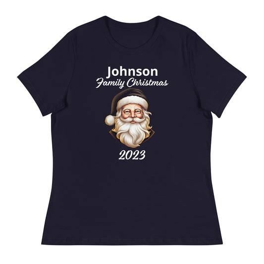 Personalized Santa Family Christmas Women's Relaxed T-Shirt