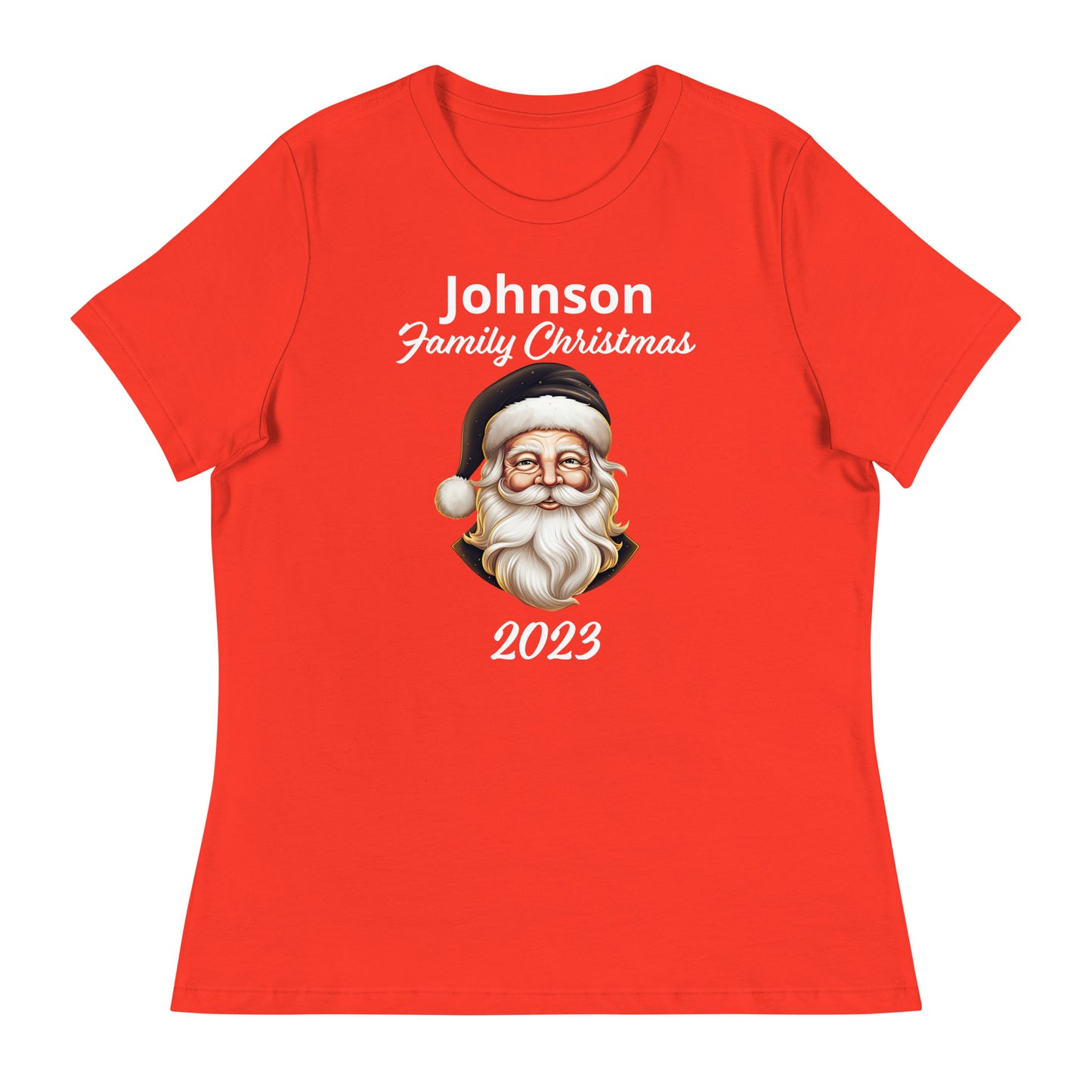 Personalized Santa Family Christmas Women's Relaxed T-Shirt