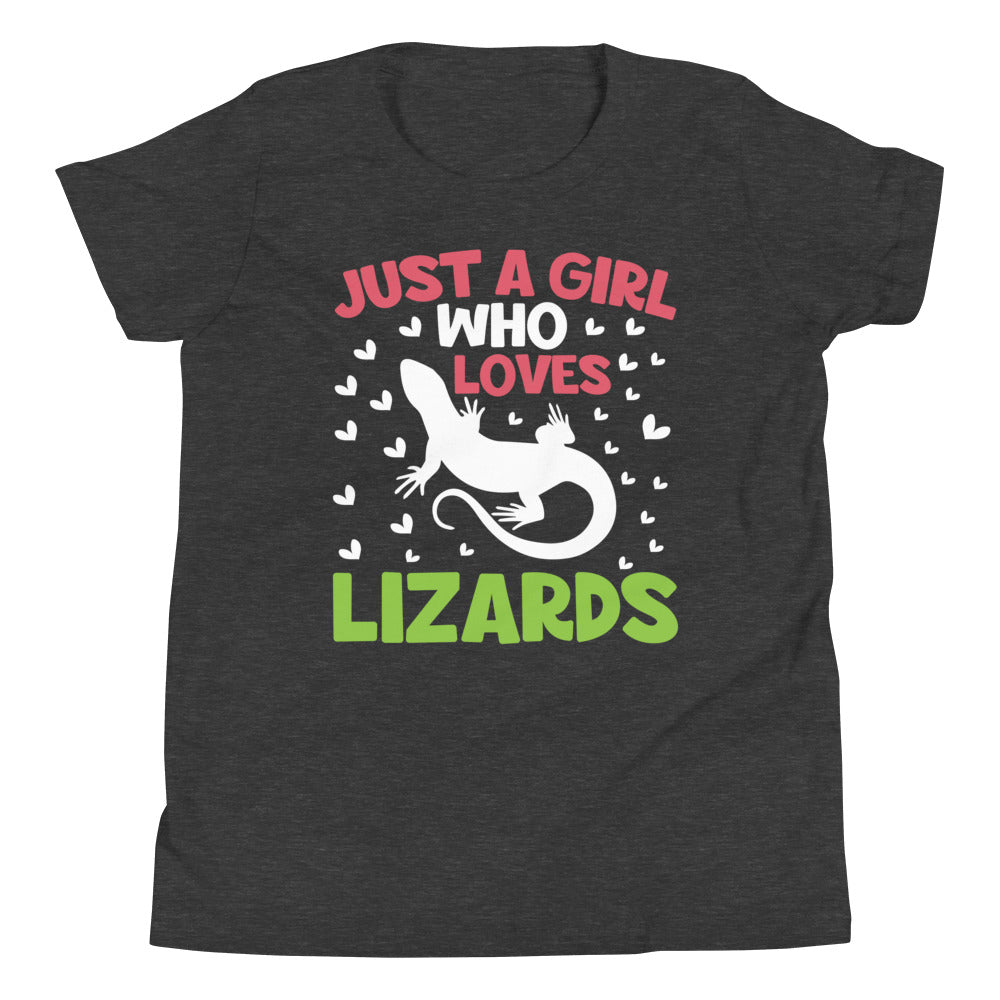 Just A Girl Who Loves Lizards Youth Short Sleeve T-Shirt