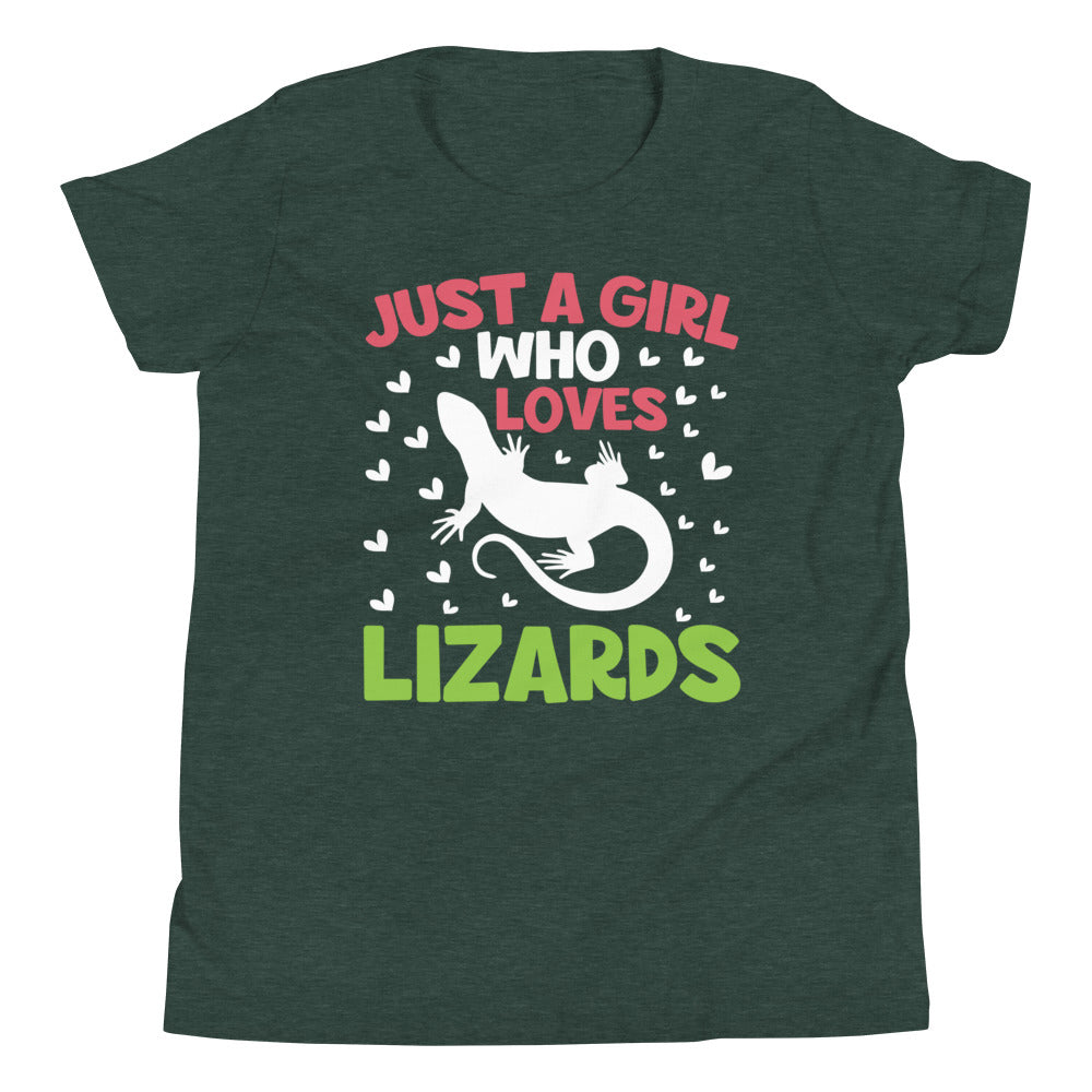 Just A Girl Who Loves Lizards Youth Short Sleeve T-Shirt