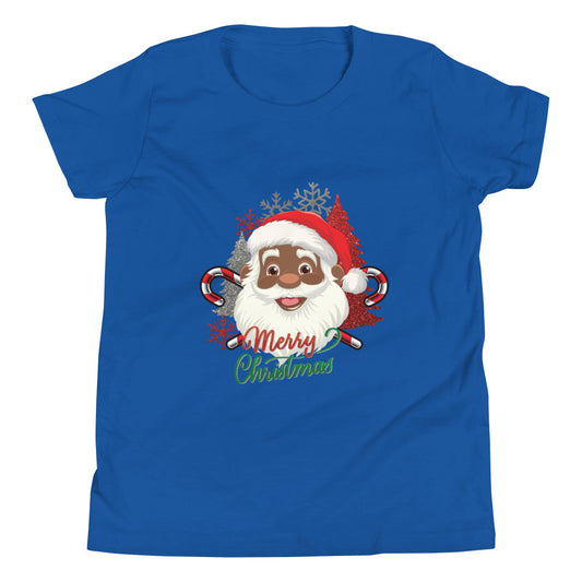 Merry Christmas Red Hat Santa Youth Short Sleeve T-Shirt